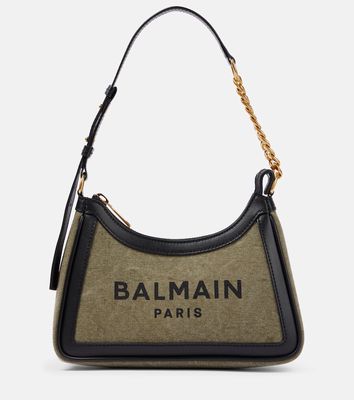 Balmain B-Army canvas and leather shoulder bag