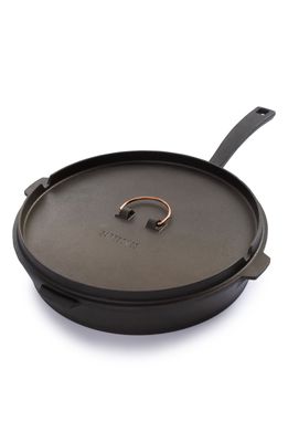 BAREBONES LIVING 12-Inch All-in-One Cast Iron Skillet in Matte Black