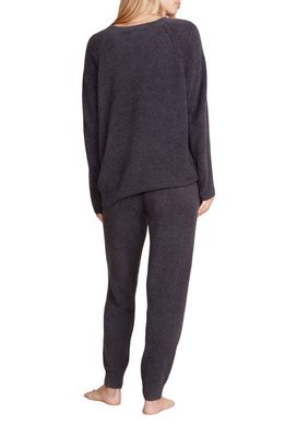 barefoot dreams CozyChic Lite Rib Trim Pullover in Carbon