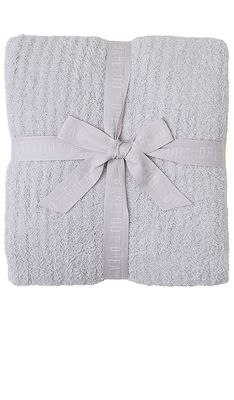 Barefoot Dreams CozyChic Ribbed Throw in Grey.