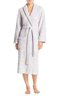 barefoot dreams CozyChic™ Unisex Robe in He Light Gray-White