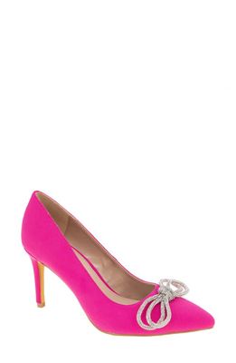bcbg Anna Pointed Toe Pump in Fuchsia Pink Neoprene