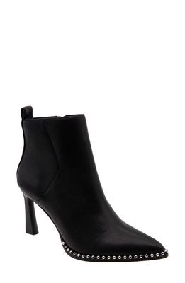 bcbg Beya Pointed Toe Bootie in Black Leather