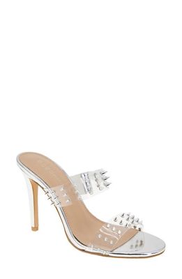 bcbg Jidana Embellished Sandal in Clear Silver
