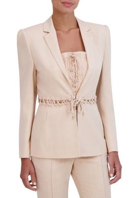 bcbg Linen Blend Blazer in Sand
