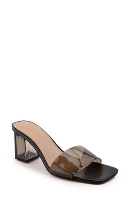 bcbg Luckee Block Heel Slide Sandal in Smoke Leather