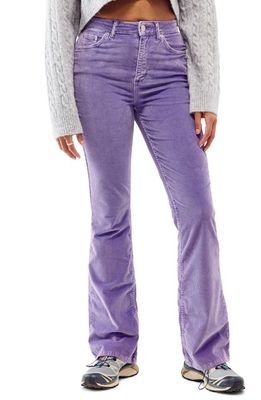 BDG Urban Outfitters Mid Rise Corduroy Flare Pants in Dark Purple