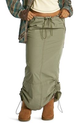 BDG Urban Outfitters Utility Maxi Skirt in Khaki