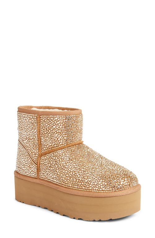 UGG(r) Cosmos Classic Mini Platform Boot with Swarovski Crystals in Chestnut