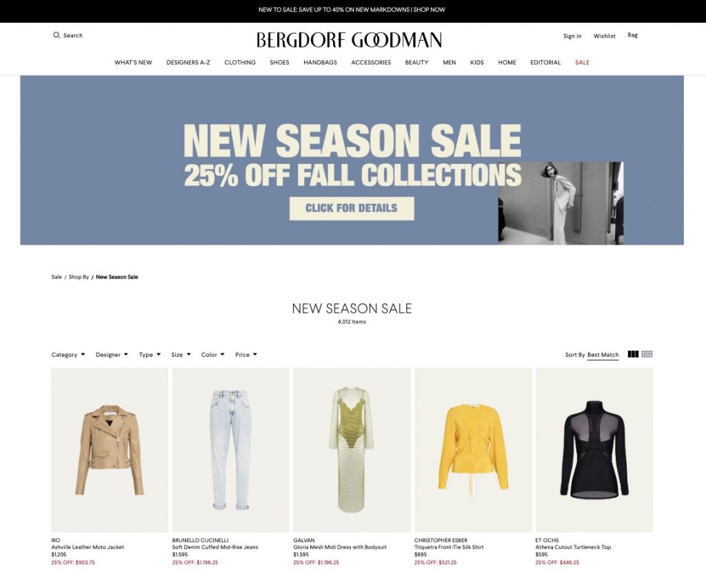 Friends & Family Event: Save Big on New Season Sale at Bergdorf Goodman 1 Friends & Family Event: Save Big on New Season Sale at Bergdorf Goodman 1