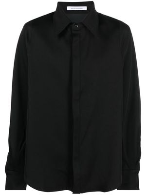 Bianca Saunders button-down silk shirt - Black