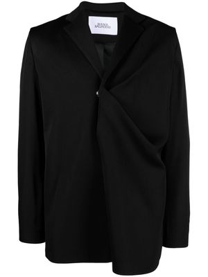 Bianca Saunders gathered single-breasted blazer - Black