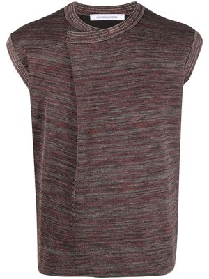 Bianca Saunders knitted sleeveless jumper - Brown