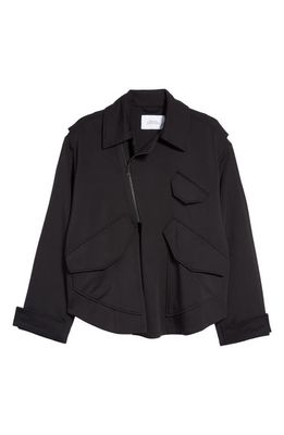Bianca Saunders Men's Davison Asymmetric Zip Jacket in Black