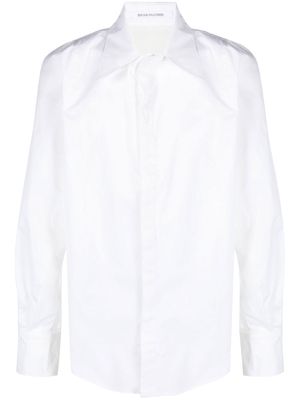 Bianca Saunders pointed flat collar shirt - White