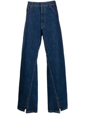 Bianca Saunders wide-leg denim trousers - Blue