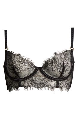 Bluebella Camelia Mesh & Lace Underwire Bra in Black