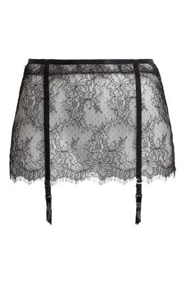 Bluebella Camelia Sheer Lace Garter Skirt in Black