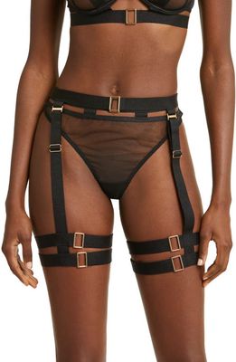Bluebella Trinity Harness Garter Belt in Black