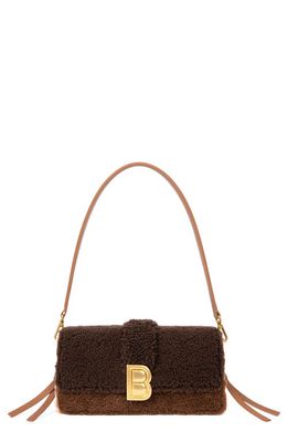 Brandon Blackwood Nia Genuine Shearling Crossbody Bag in Brown Multi