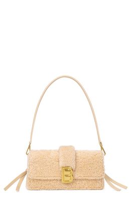 Brandon Blackwood Nia Genuine Shearling Crossbody Bag in Cream