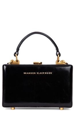 Brandon Blackwood Slim Kendrick Trunk Crossbody Bag in Black/Gold