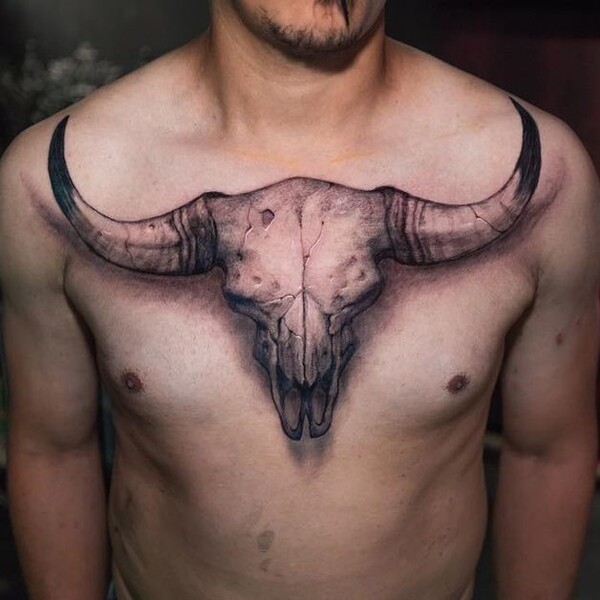 30 Best Bull Skull Tattoo Ideas 12 30 Best Bull Skull Tattoo Ideas