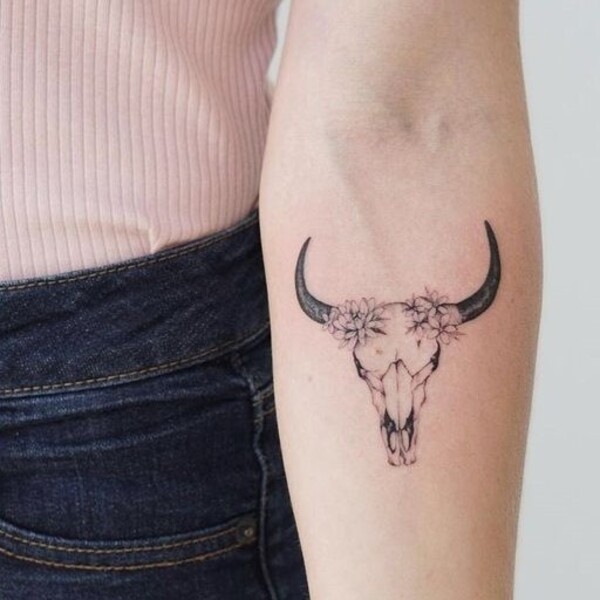 30 Best Bull Skull Tattoo Ideas 15 30 Best Bull Skull Tattoo Ideas