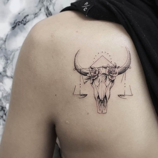 30 Best Bull Skull Tattoo Ideas 19 30 Best Bull Skull Tattoo Ideas