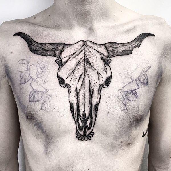 30 Best Bull Skull Tattoo Ideas 2 30 Best Bull Skull Tattoo Ideas