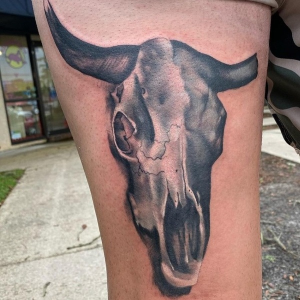 30 Best Bull Skull Tattoo Ideas 23 30 Best Bull Skull Tattoo Ideas