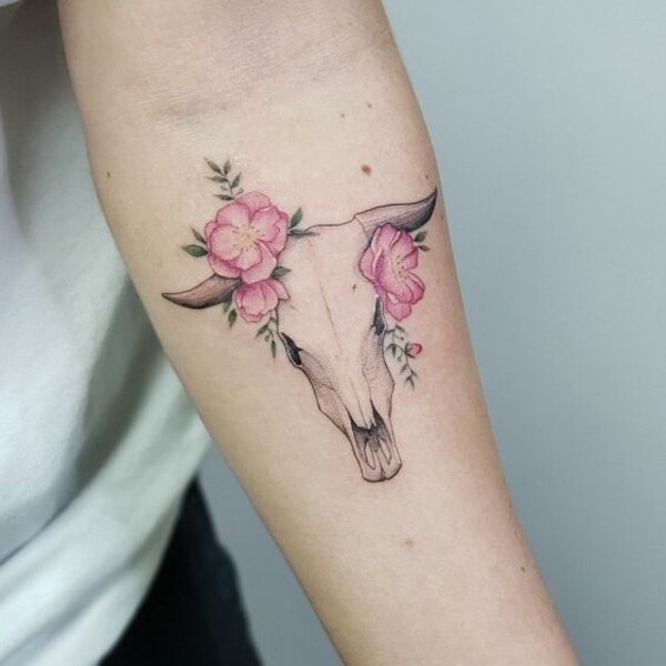 30 Best Bull Skull Tattoo Ideas 25 30 Best Bull Skull Tattoo Ideas