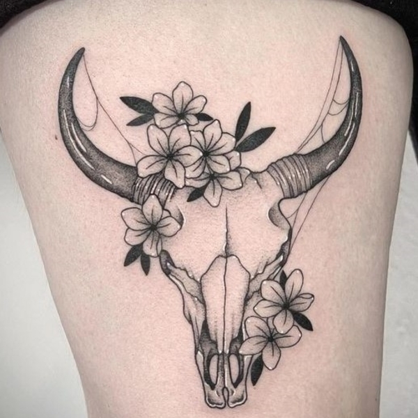 30 Best Bull Skull Tattoo Ideas 26 30 Best Bull Skull Tattoo Ideas