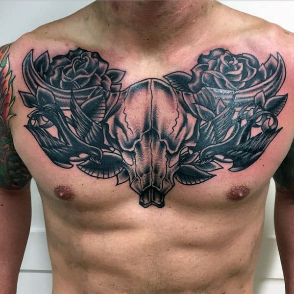 30 Best Bull Skull Tattoo Ideas 27 30 Best Bull Skull Tattoo Ideas