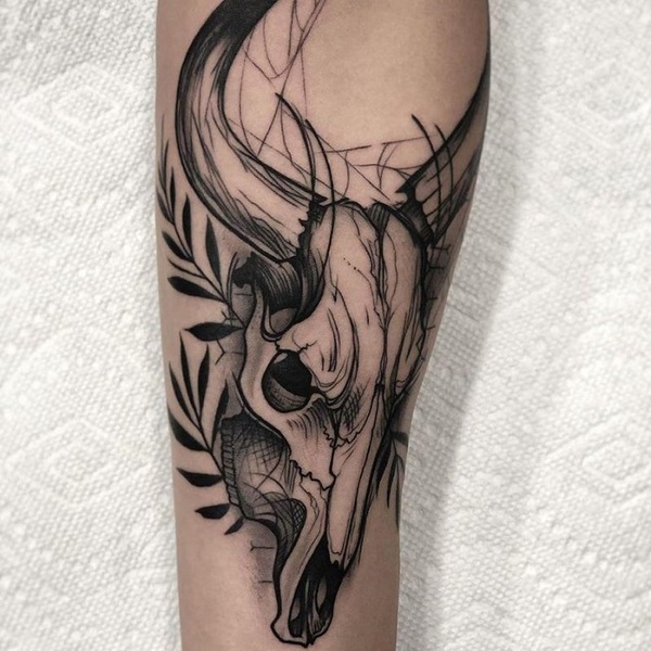 30 Best Bull Skull Tattoo Ideas 4 30 Best Bull Skull Tattoo Ideas