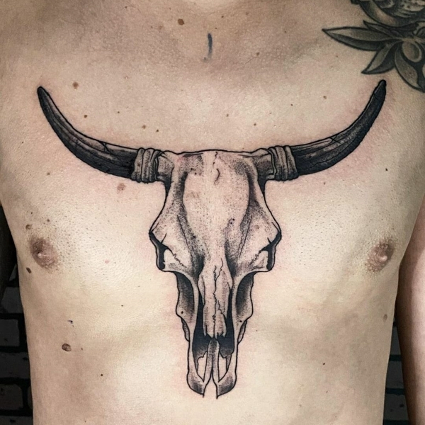 30 Best Bull Skull Tattoo Ideas 6 30 Best Bull Skull Tattoo Ideas