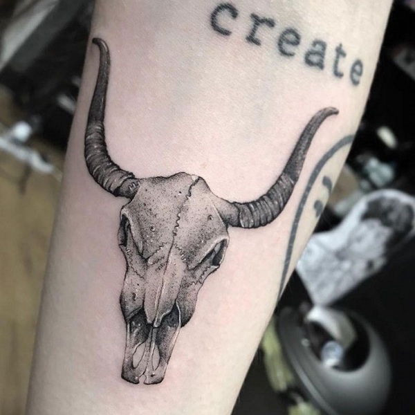 30 Best Bull Skull Tattoo Ideas 9 30 Best Bull Skull Tattoo Ideas