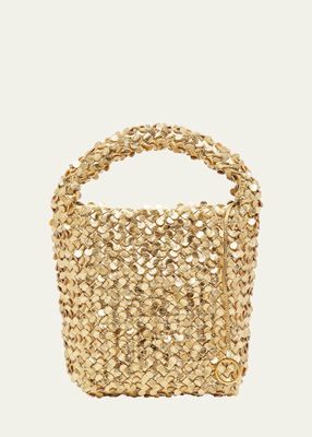 Cabat Metallic Sequin Bucket Bag