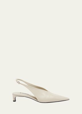 Calfskin Slingback Ballerina Pumps