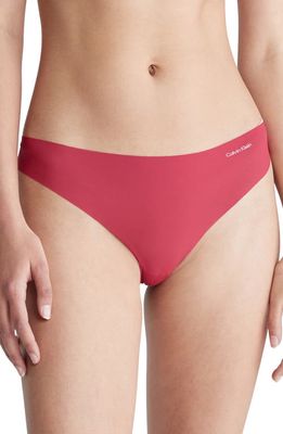Calvin Klein Invisibles 3-Pack Thongs in Heavy Red Bud/Van