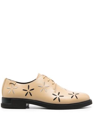 Camper Twins Iman floral-embroidered brogues - Neutrals