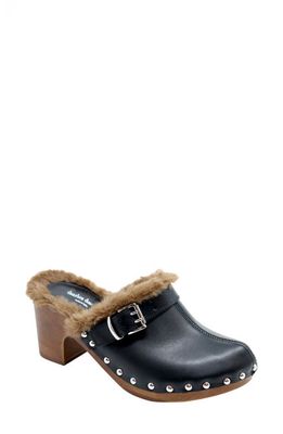 Charles David Lecce Faux Fur Clog in Black