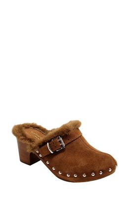 Charles David Lecce Faux Fur Clog in Caramel