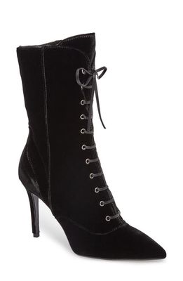 Charles David Loretta Pointy Toe Bootie in Black Velvet