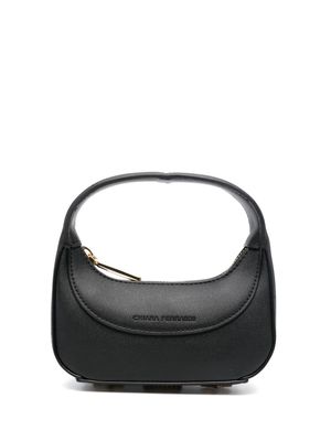 Chiara Ferragni logo-debossed circular-handle mini bag - Black