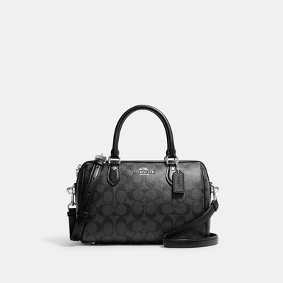 Coach Outlet Rowan Satchel In Signature Canvas - Black