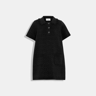 Coach Outlet Signature Knit Dress - Black