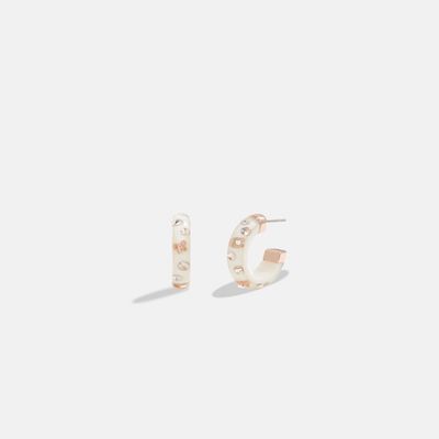 Coach Outlet Signature Resin Chubby Hoop Earrings - Multi
