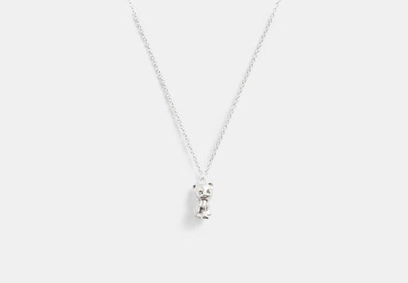 Coach Outlet The Lil Nas X Drop Cat Pendant Necklace - Grey