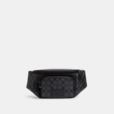 Coach Outlet Track Belt Bag In Signature Canvas - Black